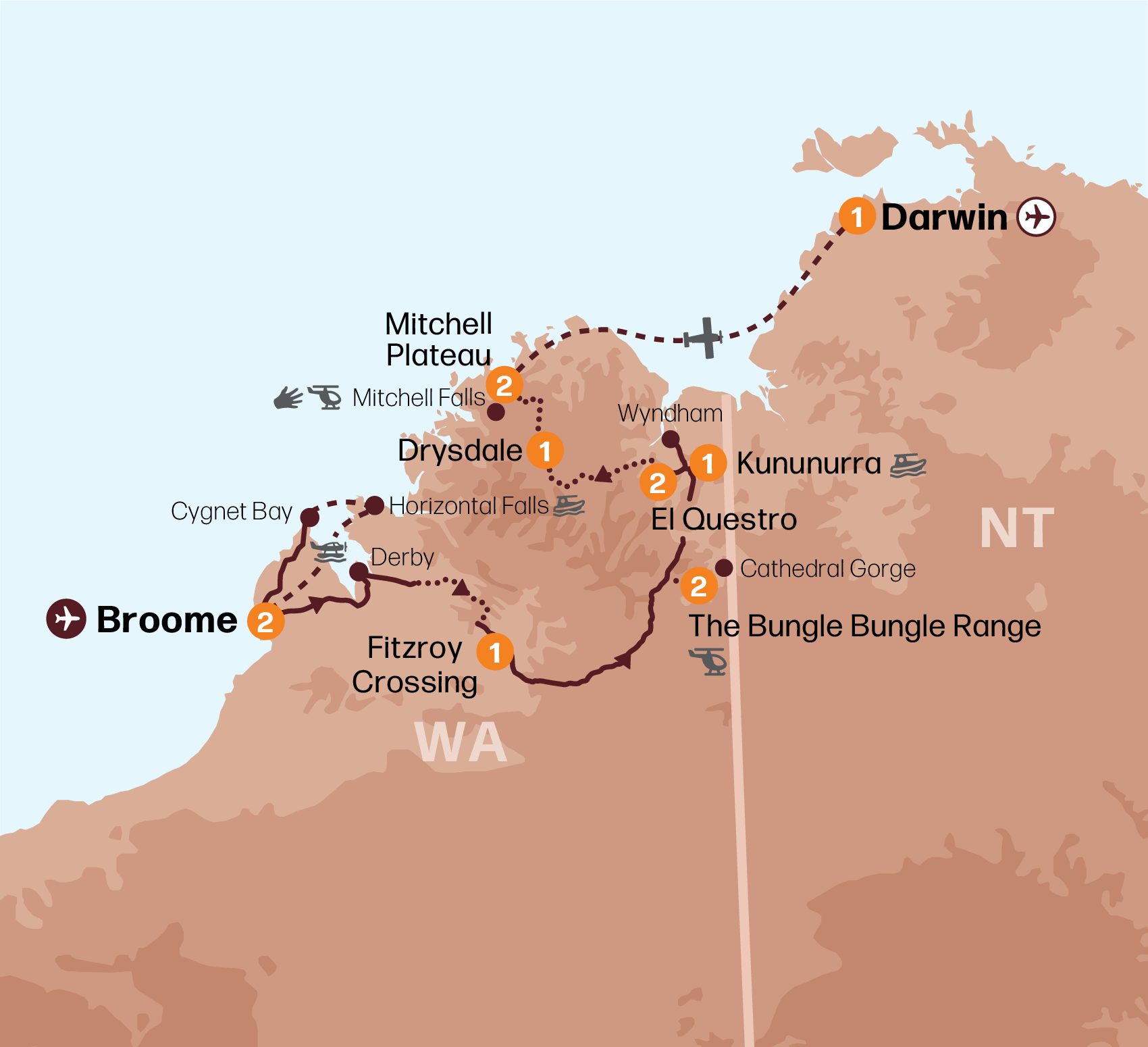 Map - Jewels of Kimberley